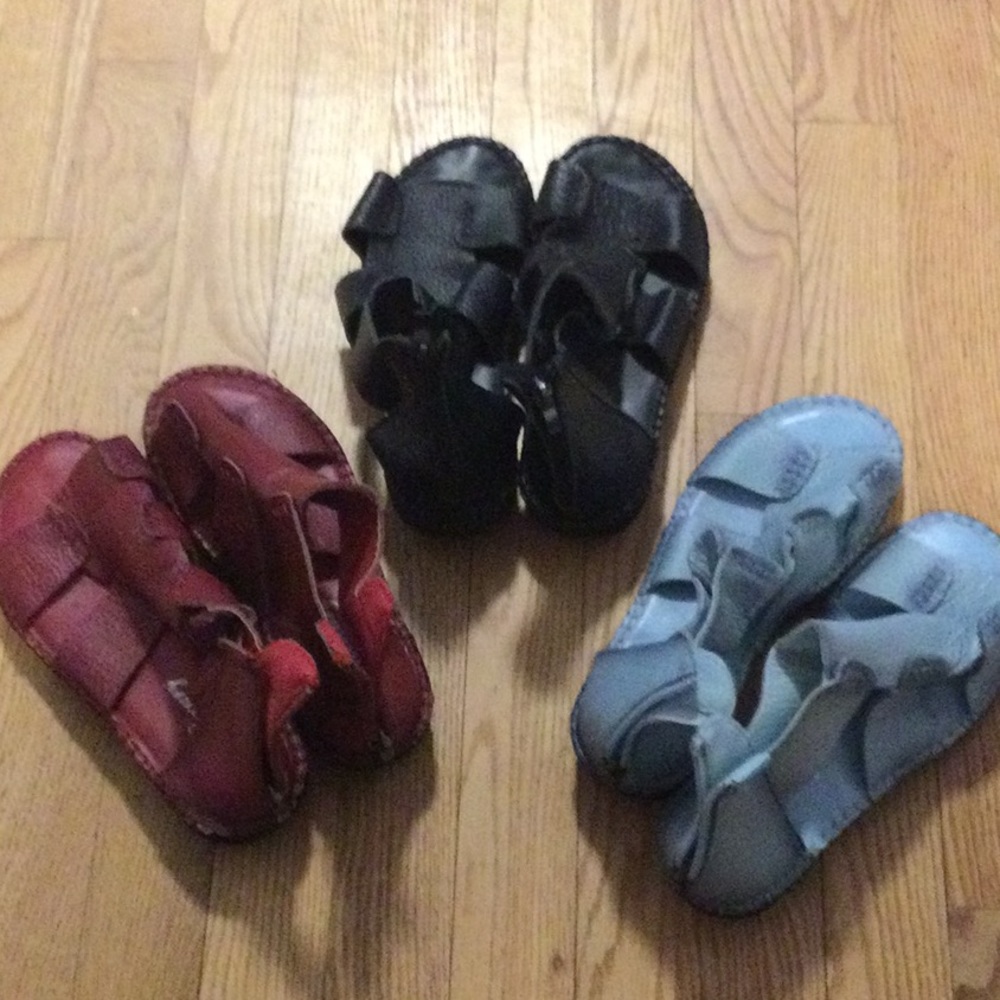 New, Leather Uppers Sandals
